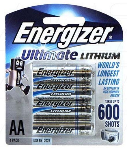 LITHIUM “AA” BATTERY ENERGIZER